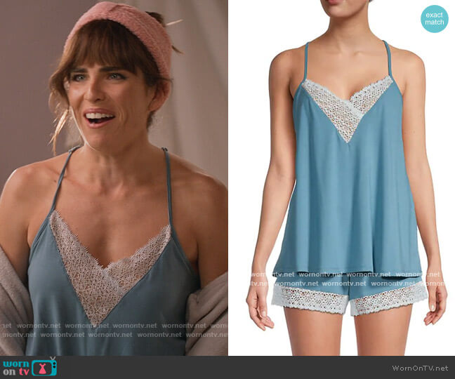 Flora Nikrooz Floretta 2-Piece Camisole & Shorts Set worn by Marina (Karla Souza) on Home Economics