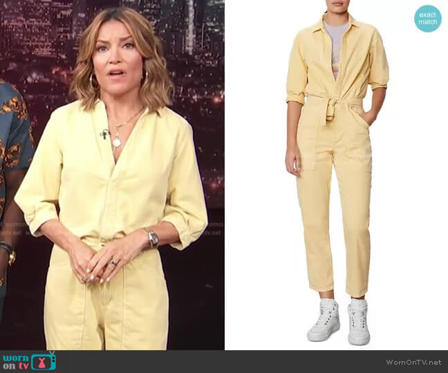 Ba&Sh Frida Belted Jumpsuit worn by Kit Hoover on Access Hollywood
