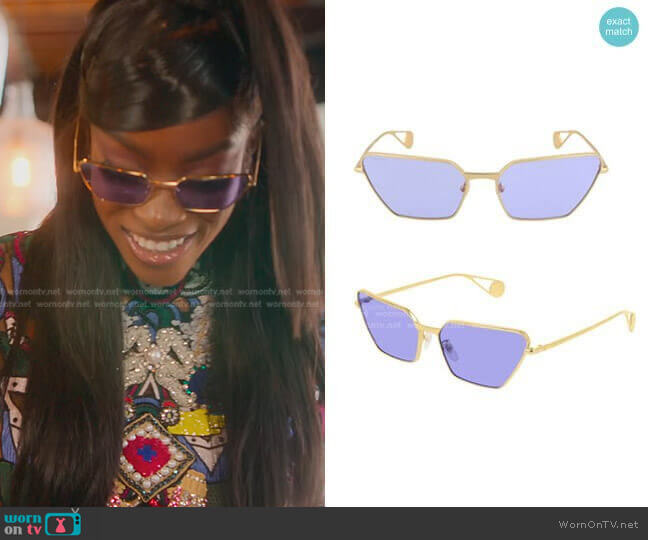 Gucci GG0538S Sunglasses worn by Chelsea Lazkani on Selling Sunset