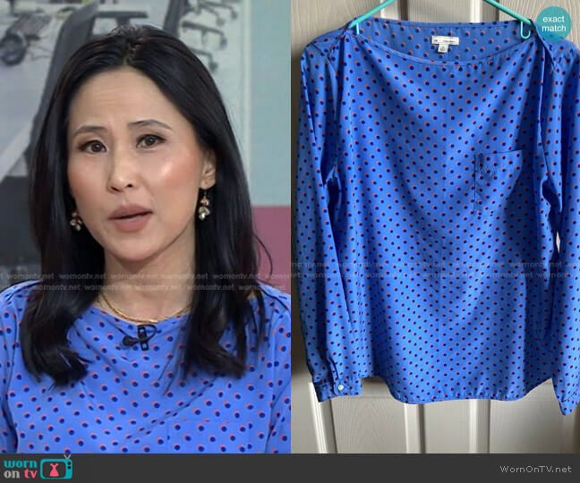 Gap Polka Dot Top worn by Vicky Nguyen on Today