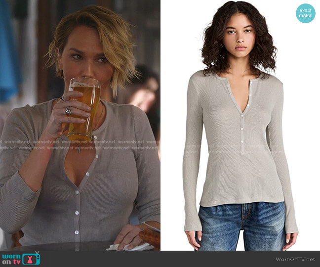 James Perse Rib Henley Tee