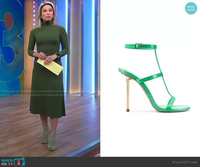 Flor de Maria Jessi Sandals worn by Amy Robach on Good Morning America