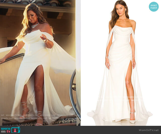 Katie May Athens Gown worn by Emily Simpson on The Real Housewives of Orange County
