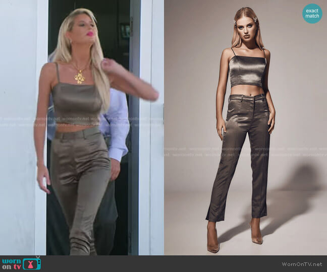 Kianna Bianca Trouser worn by Emma Hernan on Selling Sunset