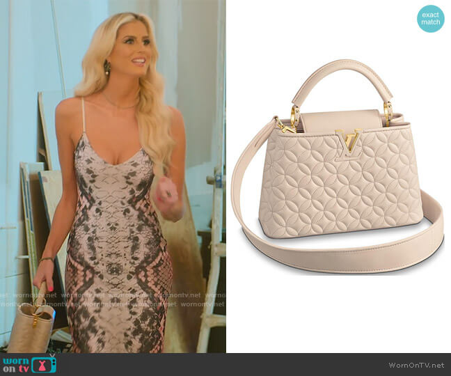 Louis Vuitton Monogram Flower Capucines Bag worn by Emma Hernan on Selling Sunset