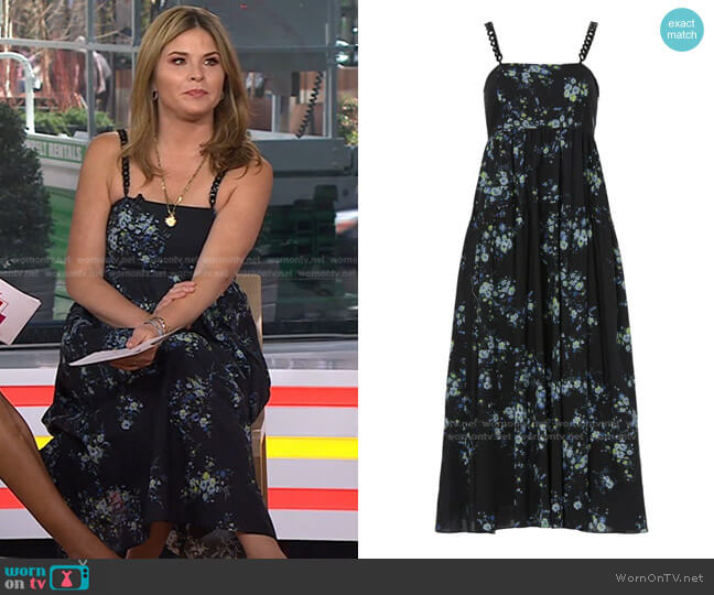 Les Reveries Floral Chain Strap Dress worn by Jenna Bush Hager on Today