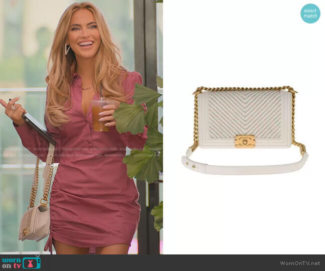 Chanel Limited Edition Boy Bag worn by Chrishell Stause on Selling Sunset