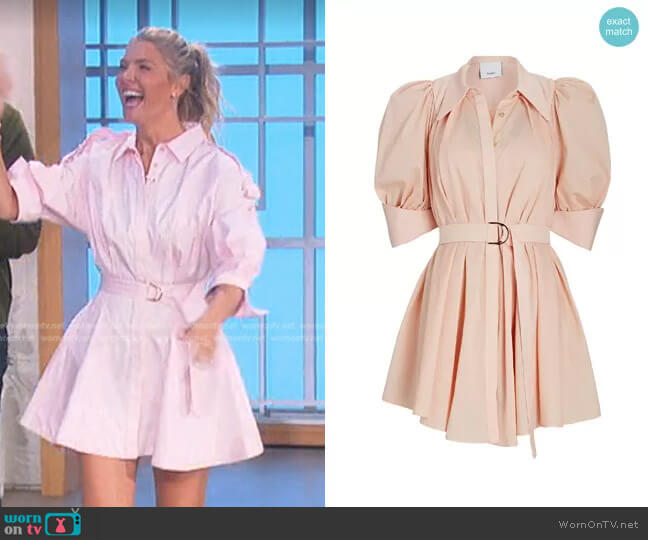 Acler Lorne Belted Mini Dress worn by Amanda Kloots on The Talk