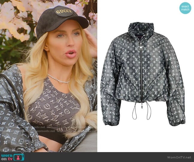 Louis Vuitton Monogram jacket worn by Christine Quinn on Selling Sunset