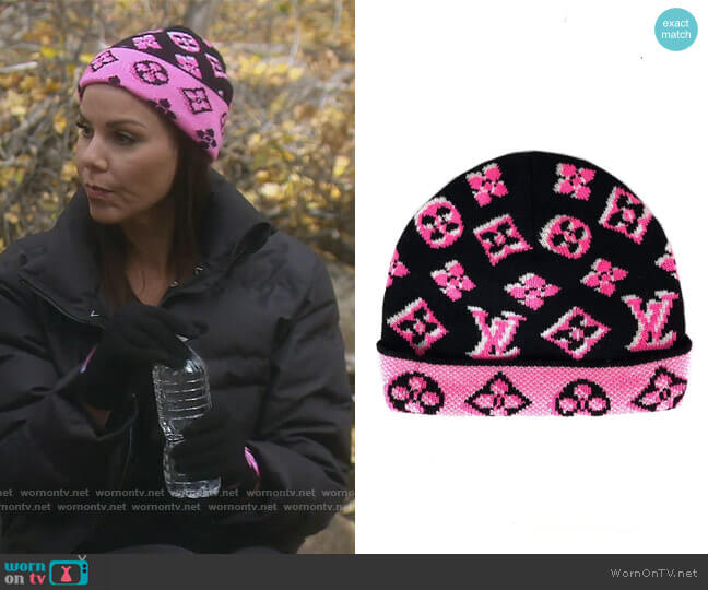 Louis Vuitton x Virgil Abloh 3D Monogram Knit Beanie Hat worn by Heather Dubrow on The Real Housewives of Orange County