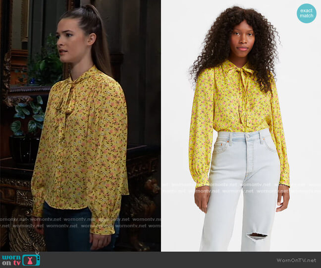 Levis Marianna Blouse worn by Esme (Avery Kristen Pohl) on General Hospital