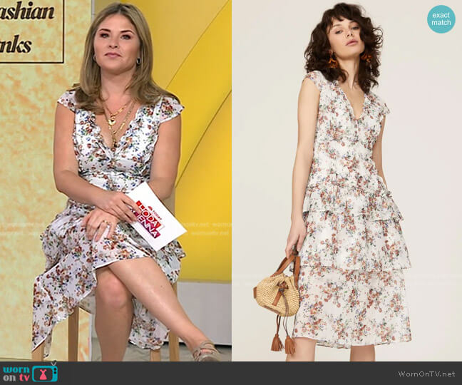 Marissa Webb Collective Floral Dress worn by Jenna Bush Hager on Today