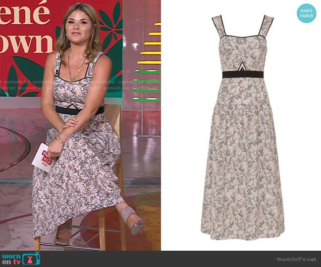 Marissa Webb Collective Lily Cutout Midi Dress worn by Jenna Bush Hager on Today