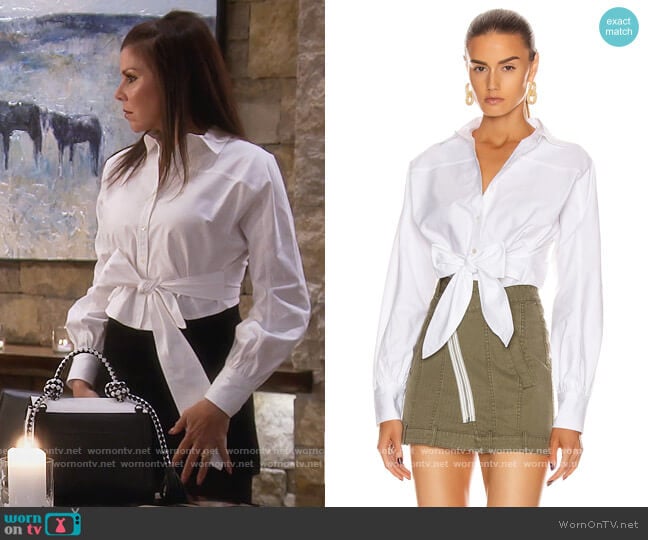 Marissa Webb Emmerson Oxford Shirt worn by Heather Dubrow on The Real Housewives of Orange County