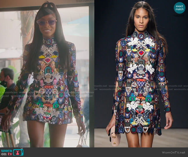 Mary Katrantzou Fall 2014 Collection worn by Chelsea Lazkani on Selling Sunset