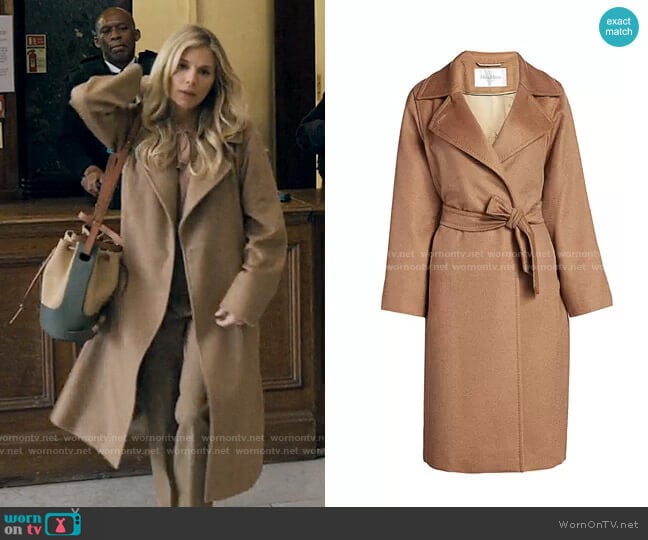 Max Mara Manuela Coat worn by Sophie Whitehouse (Sienna Miller) on Anatomy of a Scandal