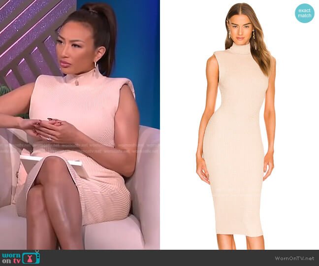 Michael Costello Diedre Dress worn by Jeannie Mai on The Real