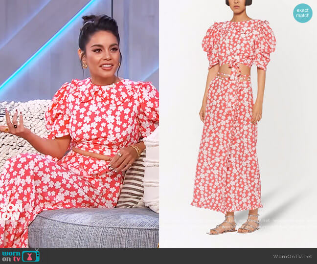 Miu Miu Marocain Floral Print Blouse