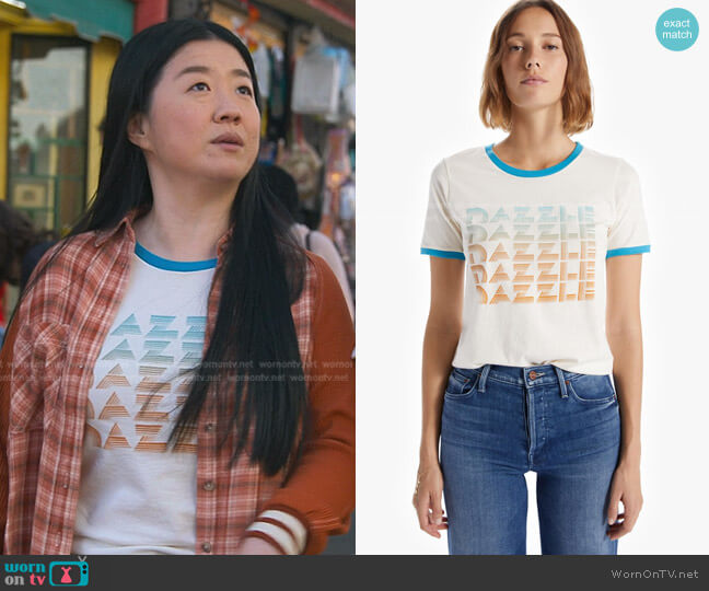 Mother The Itty Bitty Goodie Ringer Tee worn by Alice Kwan (Sherry Cola) on Good Trouble