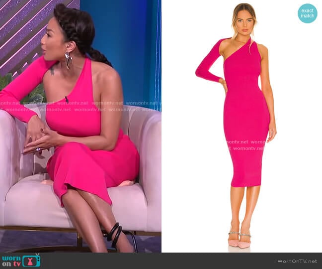 Kaiya Midi Dress jby NBD worn by Jeannie Mai on The Real