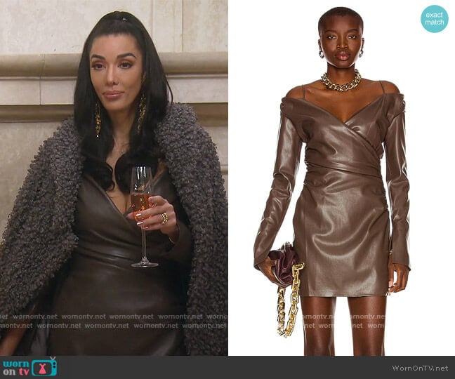 Nanushka Moha Dress worn by Noella Bergener on The Real Housewives of Orange County