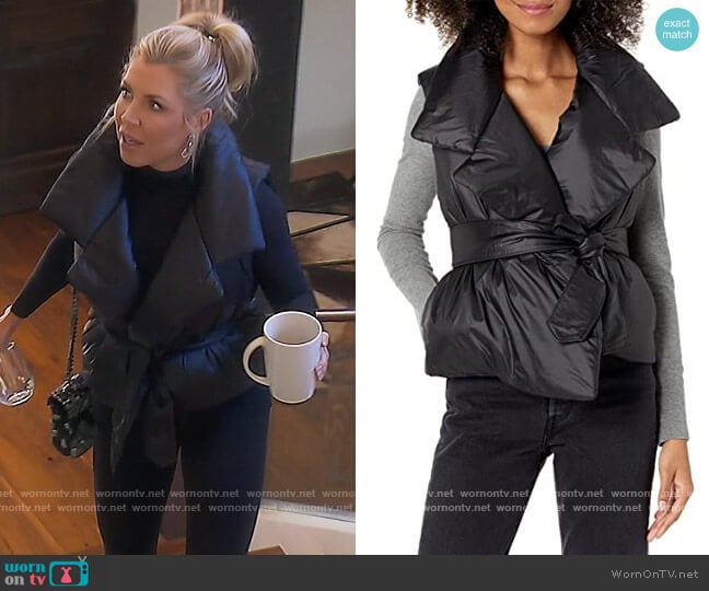 Norma Kamali Sleeveless Sleeping Bag Vest worn by Dr. Jen Armstrong on The Real Housewives of Orange County