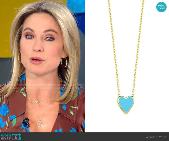 Ragen One Love Necklace in Blue worn by Amy Robach on Good Morning America