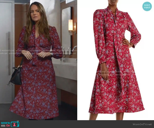 See by Chloe Printed Tie Neck Midi Dress worn by Isabella Colón (Yara Martinez) on Bull