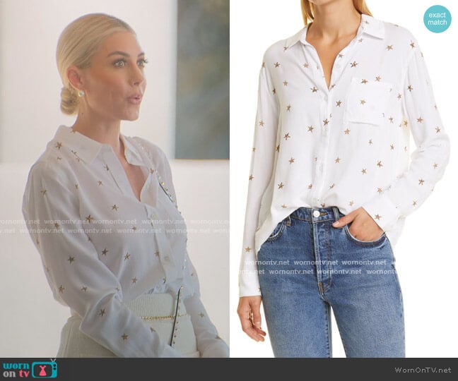 Rails Rocsi Star Blouse worn by Heather Rae Young on Selling Sunset