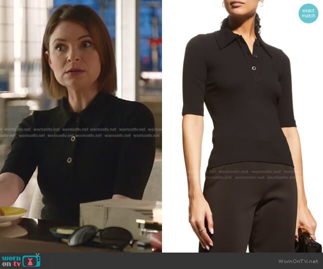 Rosetta Getty Fitted Polo T-Shirt worn by Taylor Rentzel (MacKenzie Meehan) on Bull