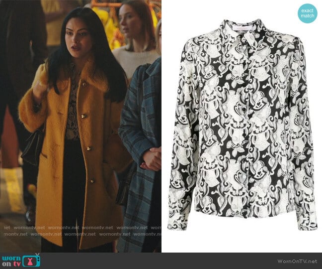See by Chloe All-over Print Shirt worn by Veronica Lodge (Camila Mendes) on Riverdale