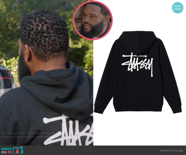 Stussy Basic Hoodie worn by Andre Johnson (Anthony Anderson) on Black-ish
