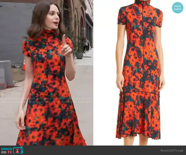 Proenza Schouler White Label Sunflower Jersey Dress