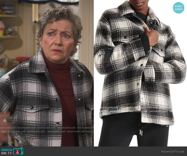 The Kooples Plaid Utility Jacket worn by Helen (Julie White) on How We Roll