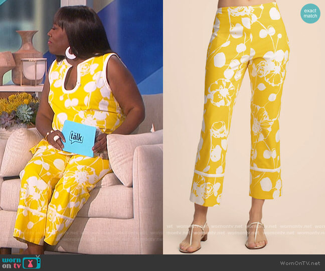Trina Turk Printed Pants worn by Sheryl Underwood on The Talk