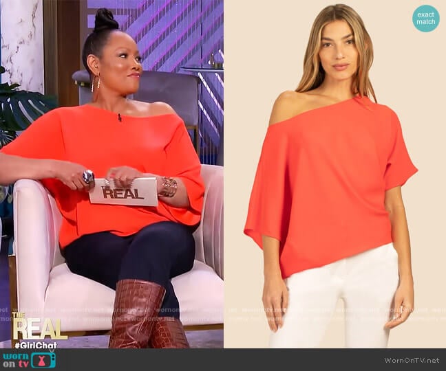 Trina Turk Radiant Top worn by Garcelle Beauvais on The Real