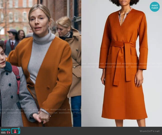 Ulla Johnson Gwyneth Coat worn by Sophie Whitehouse (Sienna Miller) on Anatomy of a Scandal