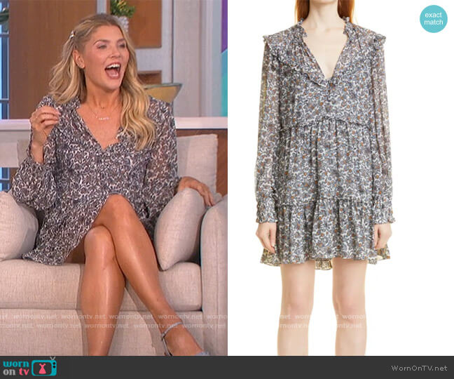 Veronica Beard Savile Long Sleeve Silk Dress worn by Amanda Kloots on The Talk