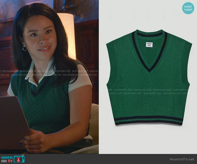 Sunday Best Winston Cropped Vest worn by Mariana Foster (Cierra Ramirez) on Good Trouble
