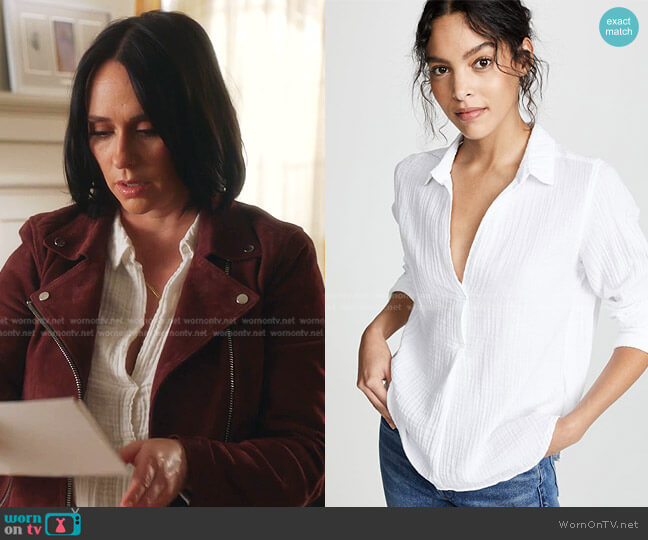 Xirena Halsten Blouse worn by Maddie Kendall (Jennifer Love Hewitt) on 9-1-1