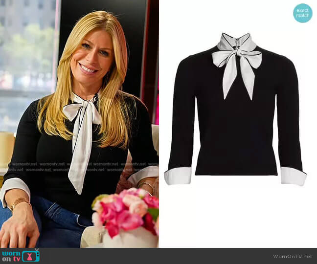 Alice + Olivia Zani Tie Sweater worn by Jill Martin on Today