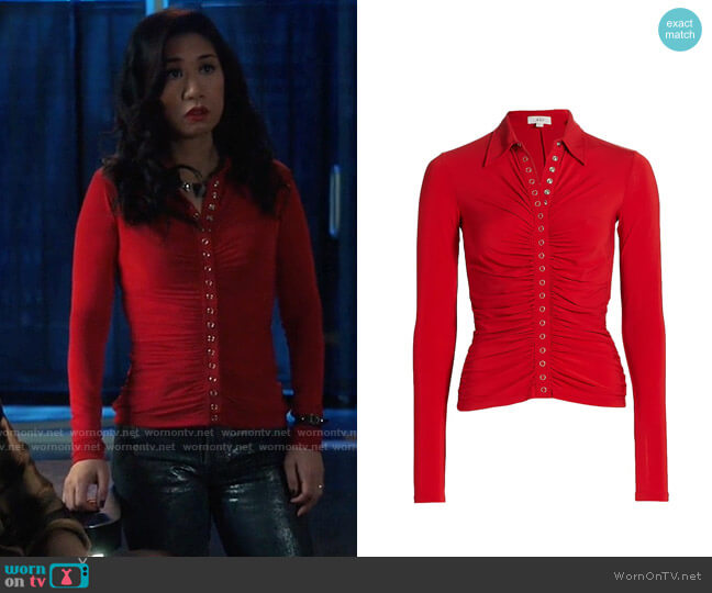 A.L.C. Larsen Top worn by Melody Bayani (Liza Lapira) on The Equalizer