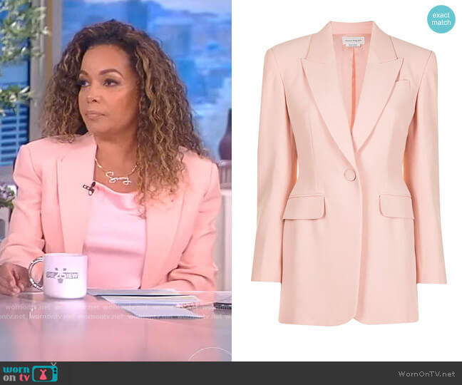 Alexander McQueen Peak-lapel Single-breasted Blazer worn by Sunny Hostin on The View