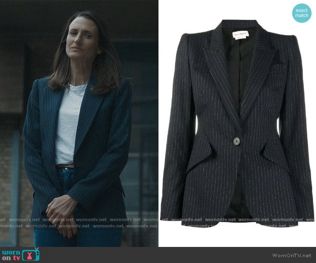 Alexander McQueen Fitted Pinstripe Blazer