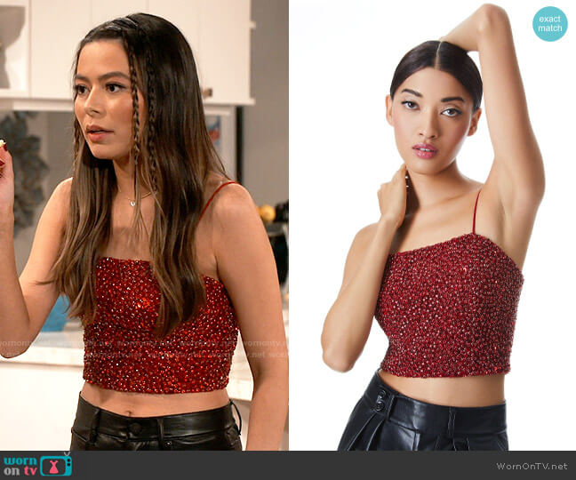 Alice + Olivia Ceresi Top worn by Carly Shay (Miranda Cosgrove) on iCarly