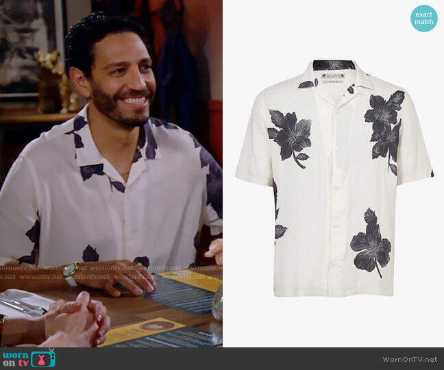 All Saints Bouquet Shirt worn by Oscar (Christopher Rivas) on Call Me Kat
