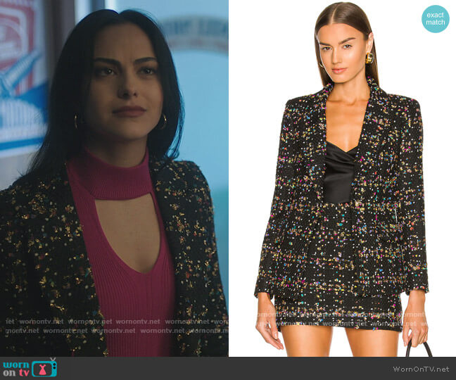 Amanda Uprichard Aldridge Blazer worn by Veronica Lodge (Camila Mendes) on Riverdale