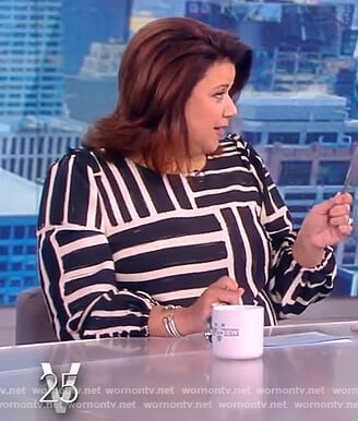 Ana’s geometric print dress on The View