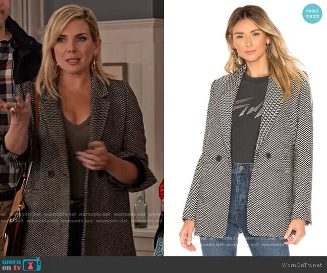 Anine Bing Fishbone Blazer worn by Brianna (June Raphael) on Grace and Frankie