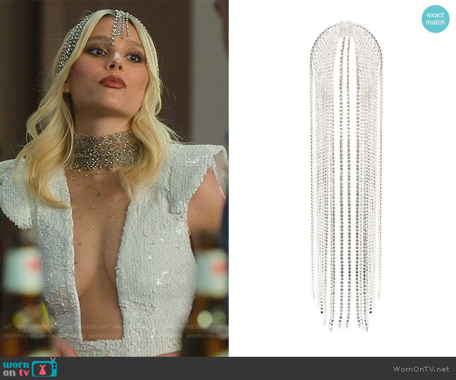 Area Fringed Crystal-embellished Headpiece worn by Isadora Artinan (Valentina Zenere) on Elite